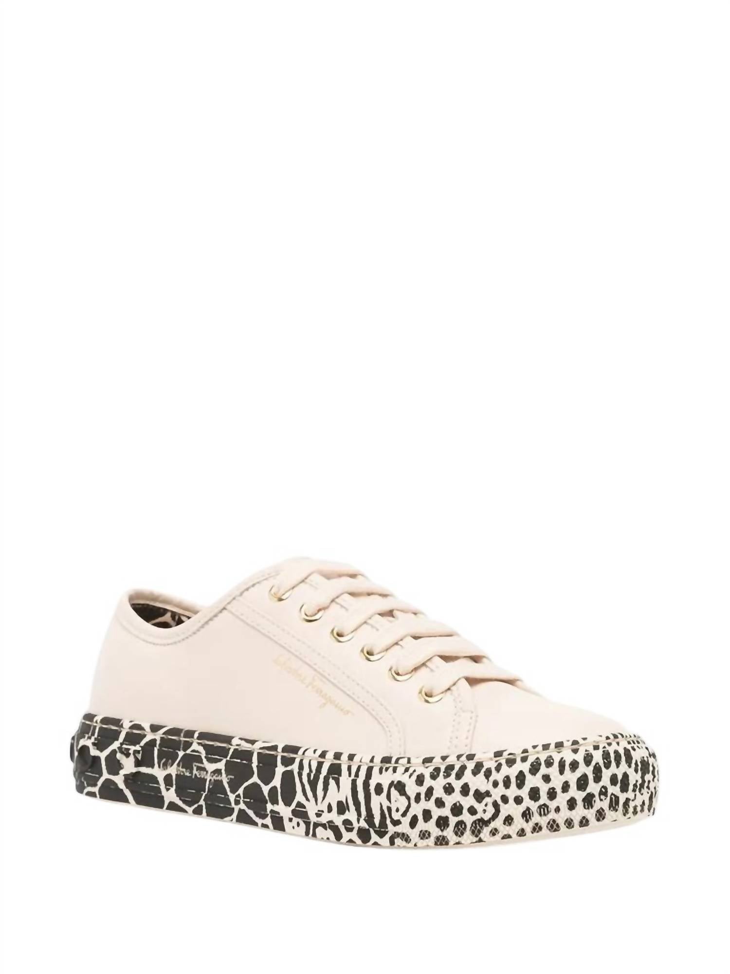 Salvatore Ferragamo - Women's Gancini Printed Sole Sneakers