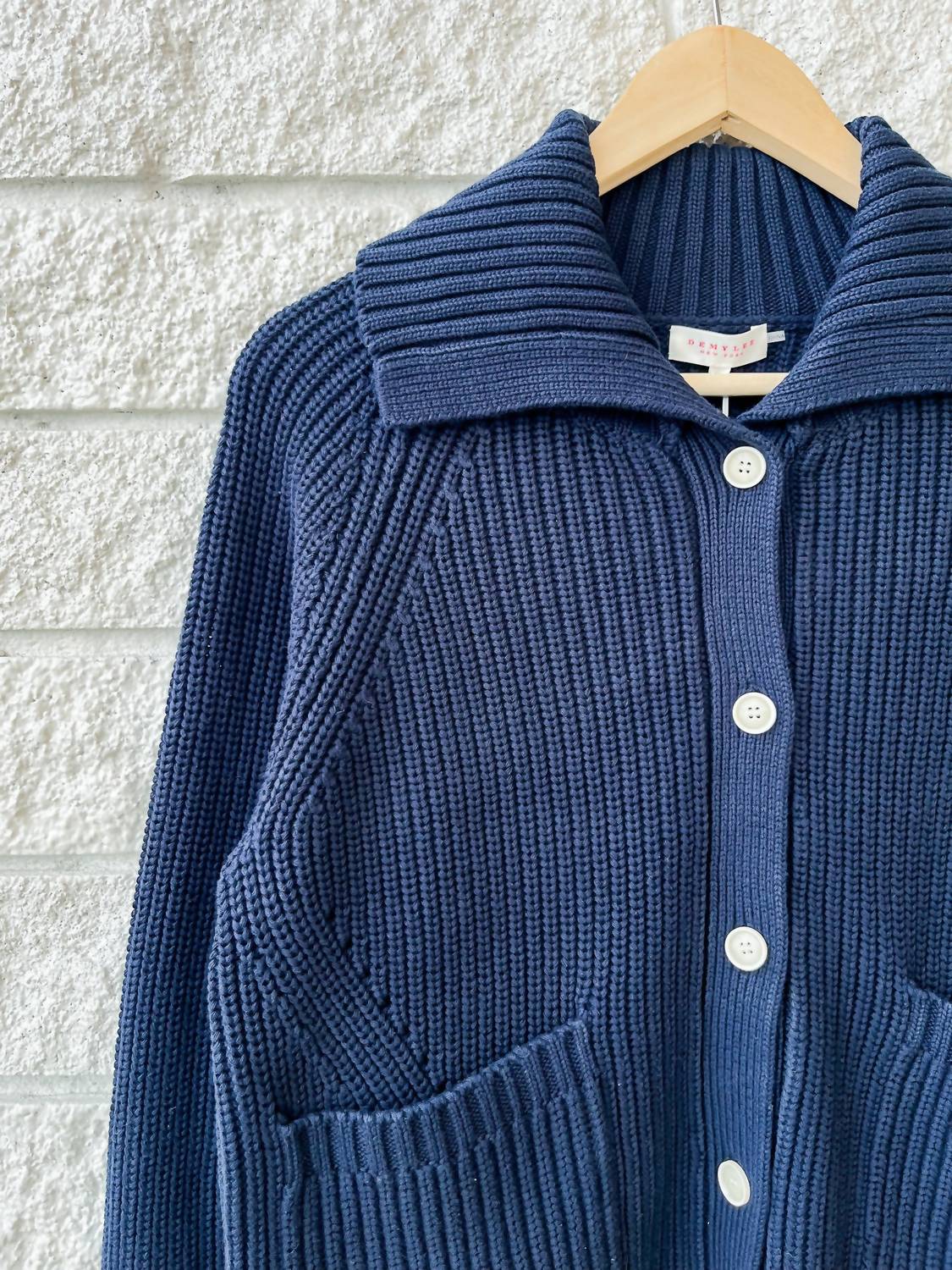 Demylee New York - Parker Cotton Cardigan With Patch Pockets