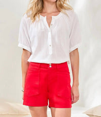 Tribal - Coloured Denim Pocket Shorts