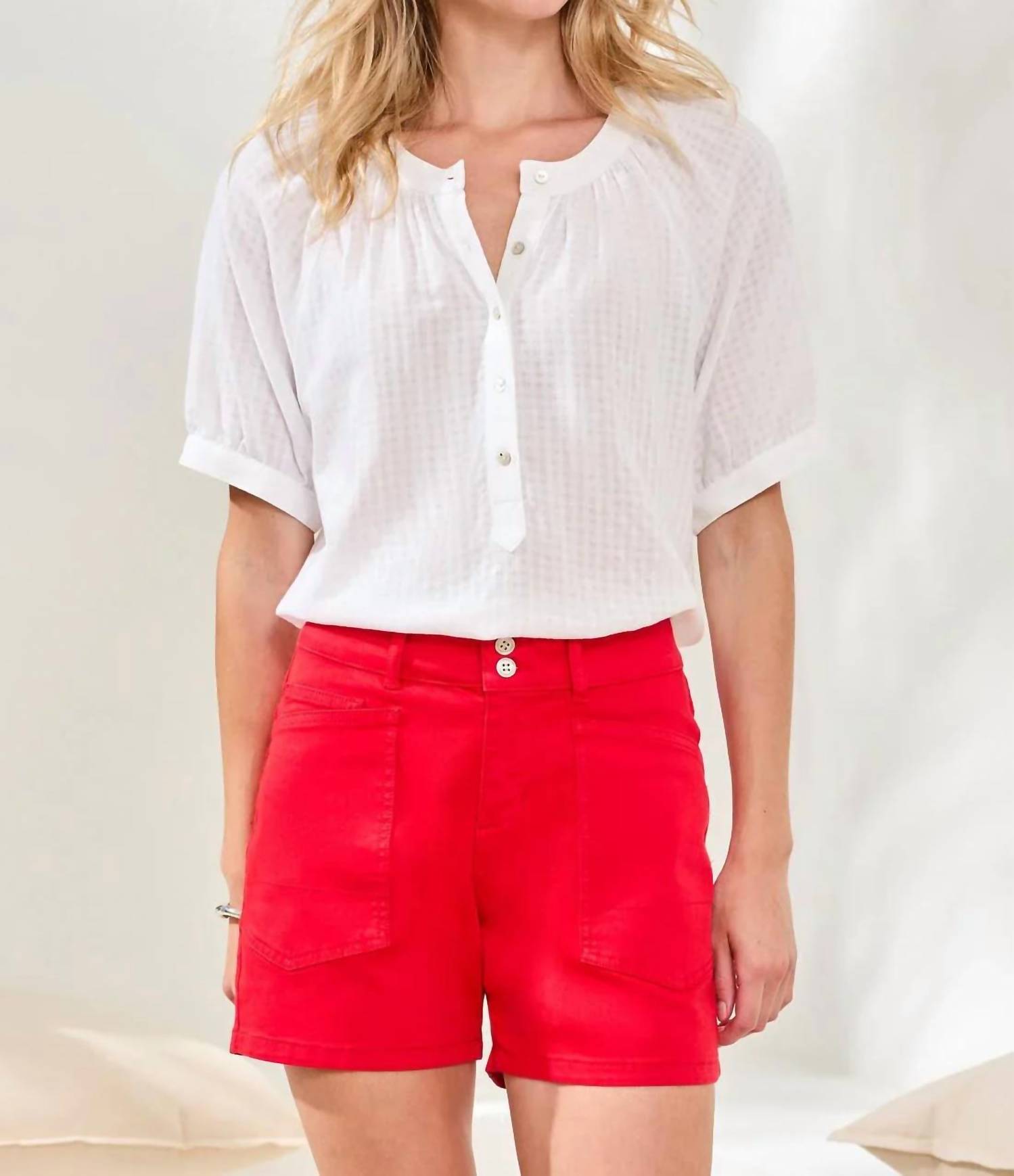 Tribal - Coloured Denim Pocket Shorts