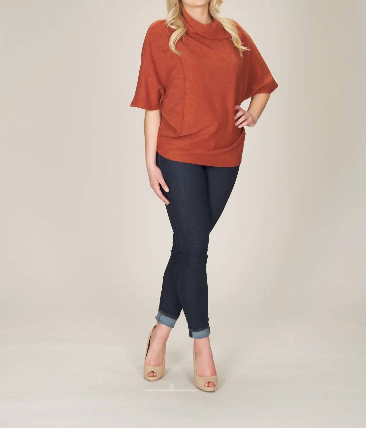 Papillon - Drape Neck Poncho Sweater
