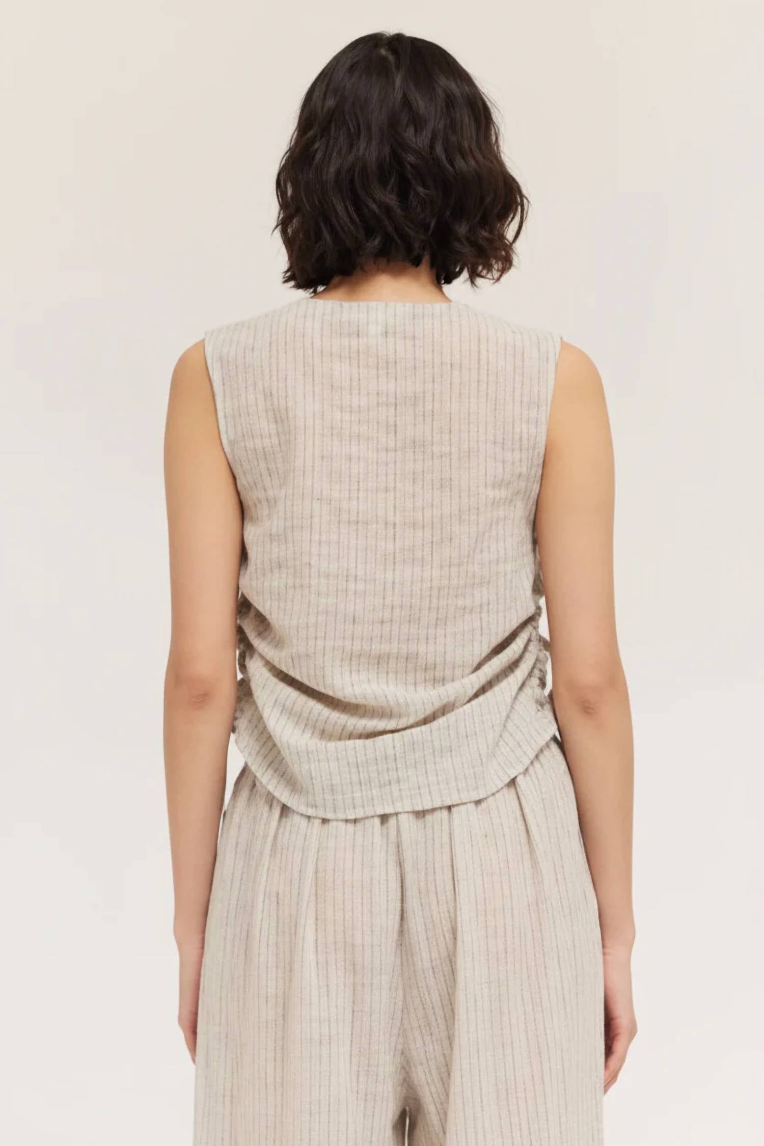 Grade & Gather - Sleeveless Stripe Blouse