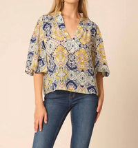 Gilner Farrar - The Elbow Sleeve Bethany Blouse