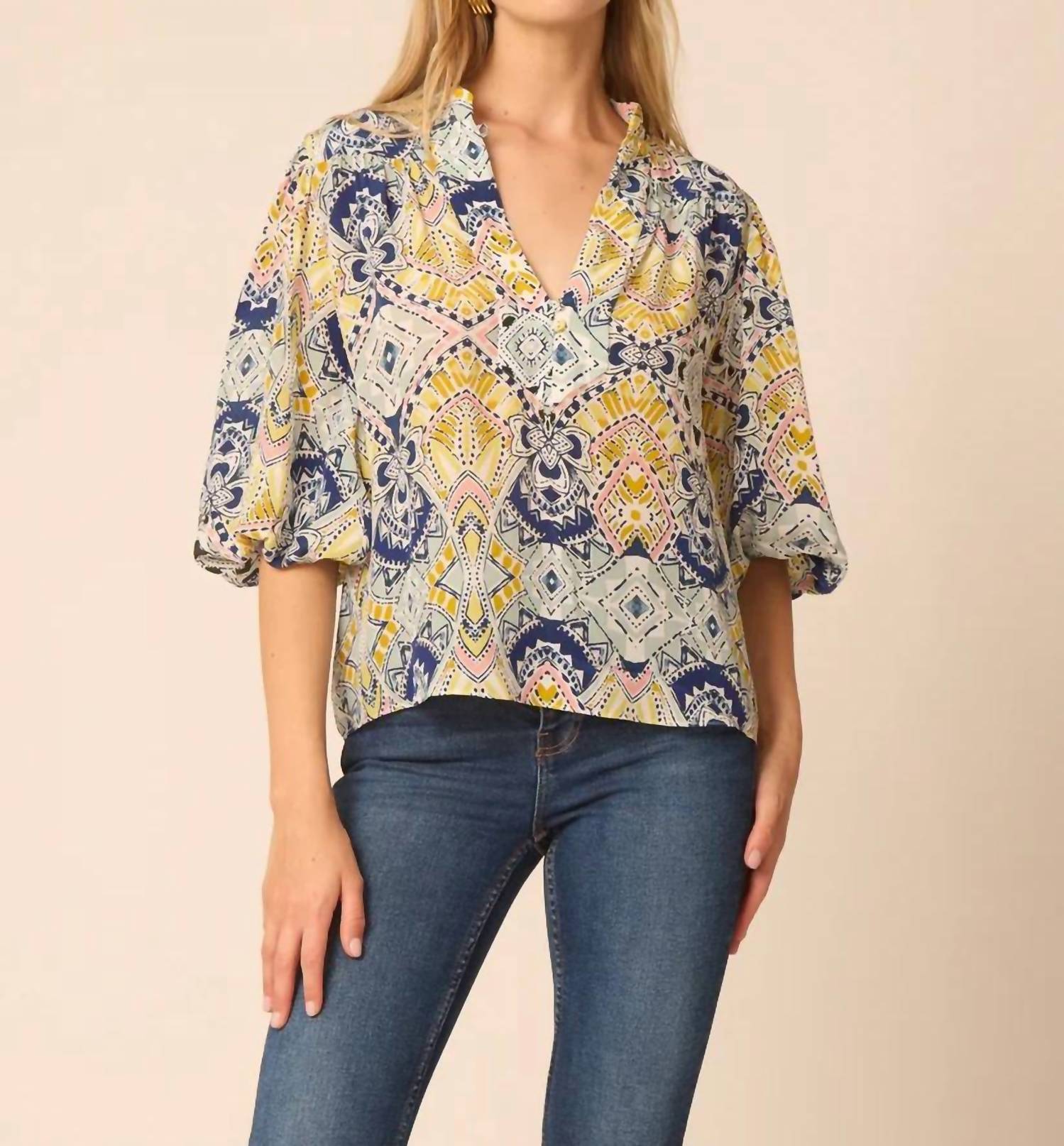 Gilner Farrar - The Elbow Sleeve Bethany Blouse