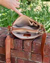 Caroline Hill Women's Ariana Crossbody Bag in saddle - women's bag - view 4