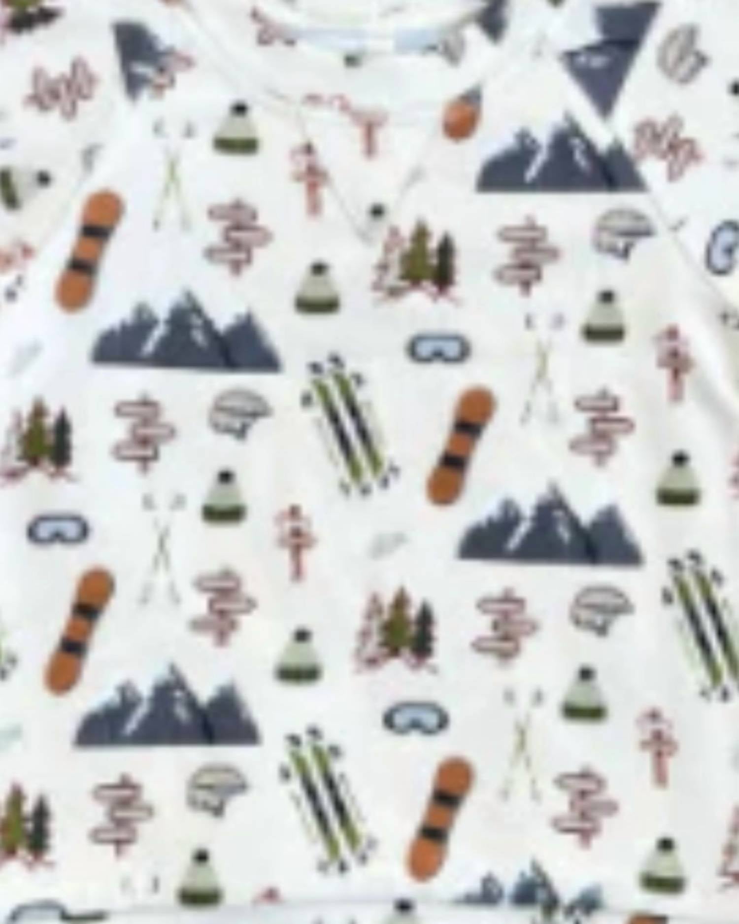 babysprouts Kid's Raglan Sweatshirt in winter ski - kids' sweater - detail view