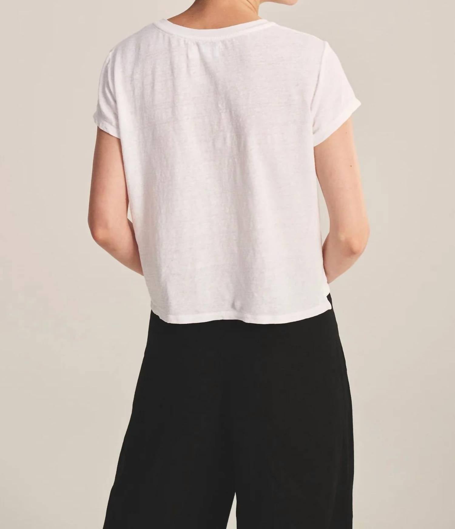 Velvet By Graham & Spencer - Casey Linen Knit T-shirt