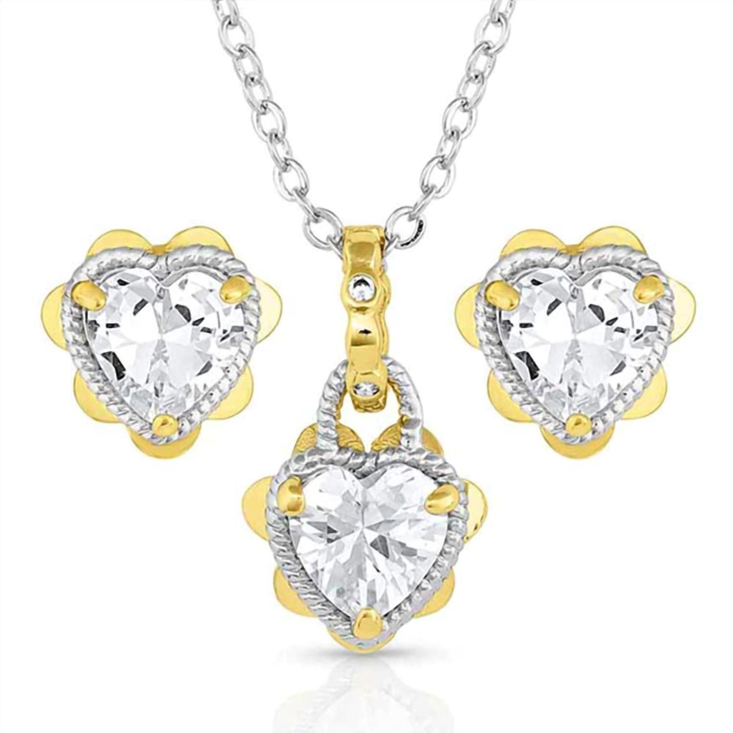 Montana Silversmiths - PETALED HEART JEWELRY SET