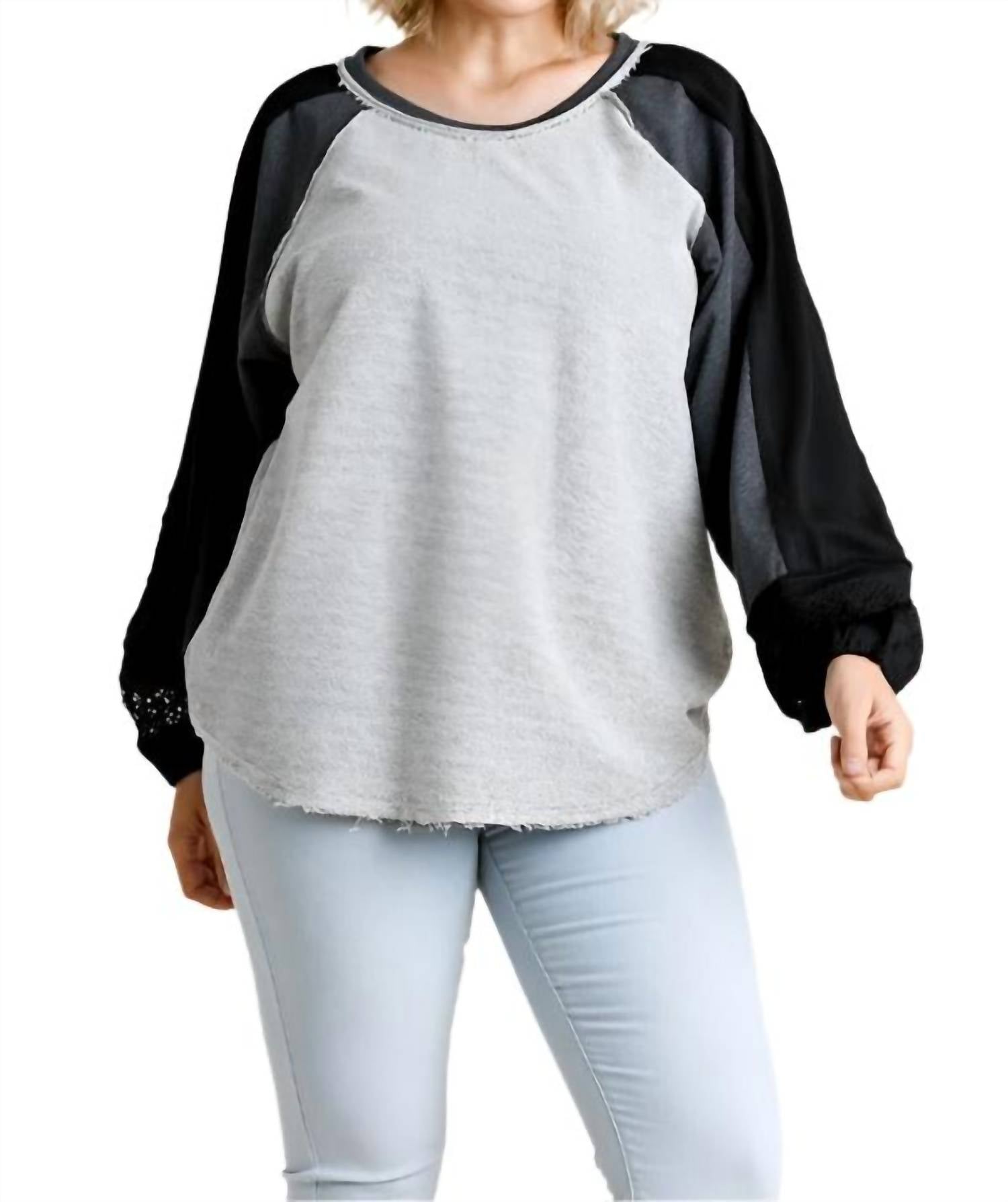 Umgee - Crochet Puff Sleeve Top