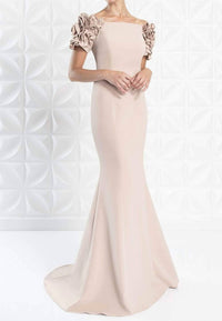 Alexander By Daymor - Long Beaded Ruffle Formal Evening dress