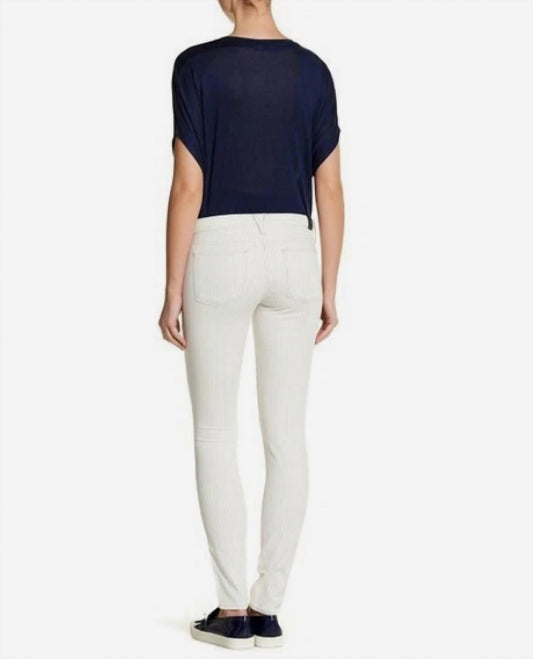 Vince - Riley Pinstripe Rexford Dive Skinny Jeans