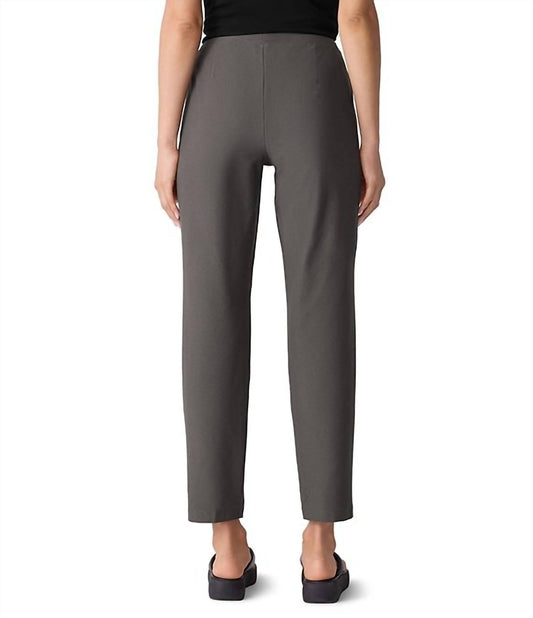 Eileen Fisher - Stretch Crepe Flat Front Slim Ankle Pants