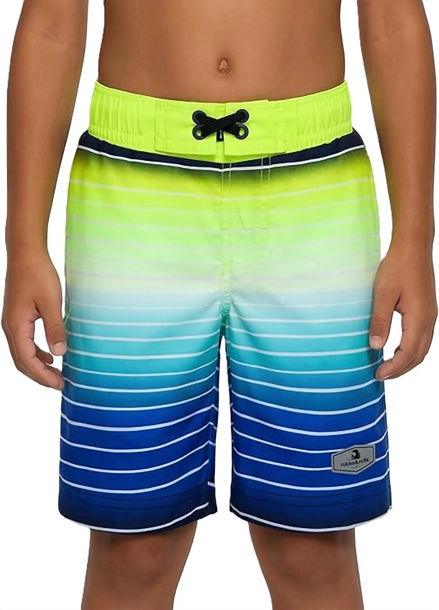 Rokka&Rolla Boy's Swim Trunks in blue green - kids' item - detail view