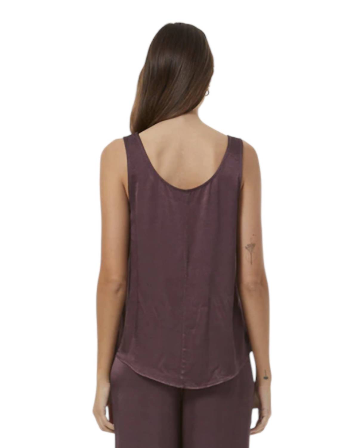 Young Fabulous & Broke - DANA HEAVY SATIN SCOOP TANK TOP