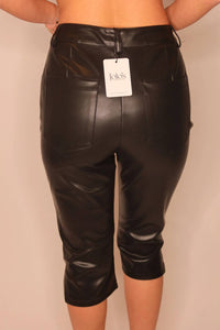 Et Clet - Nicolette Leather Capri Pants