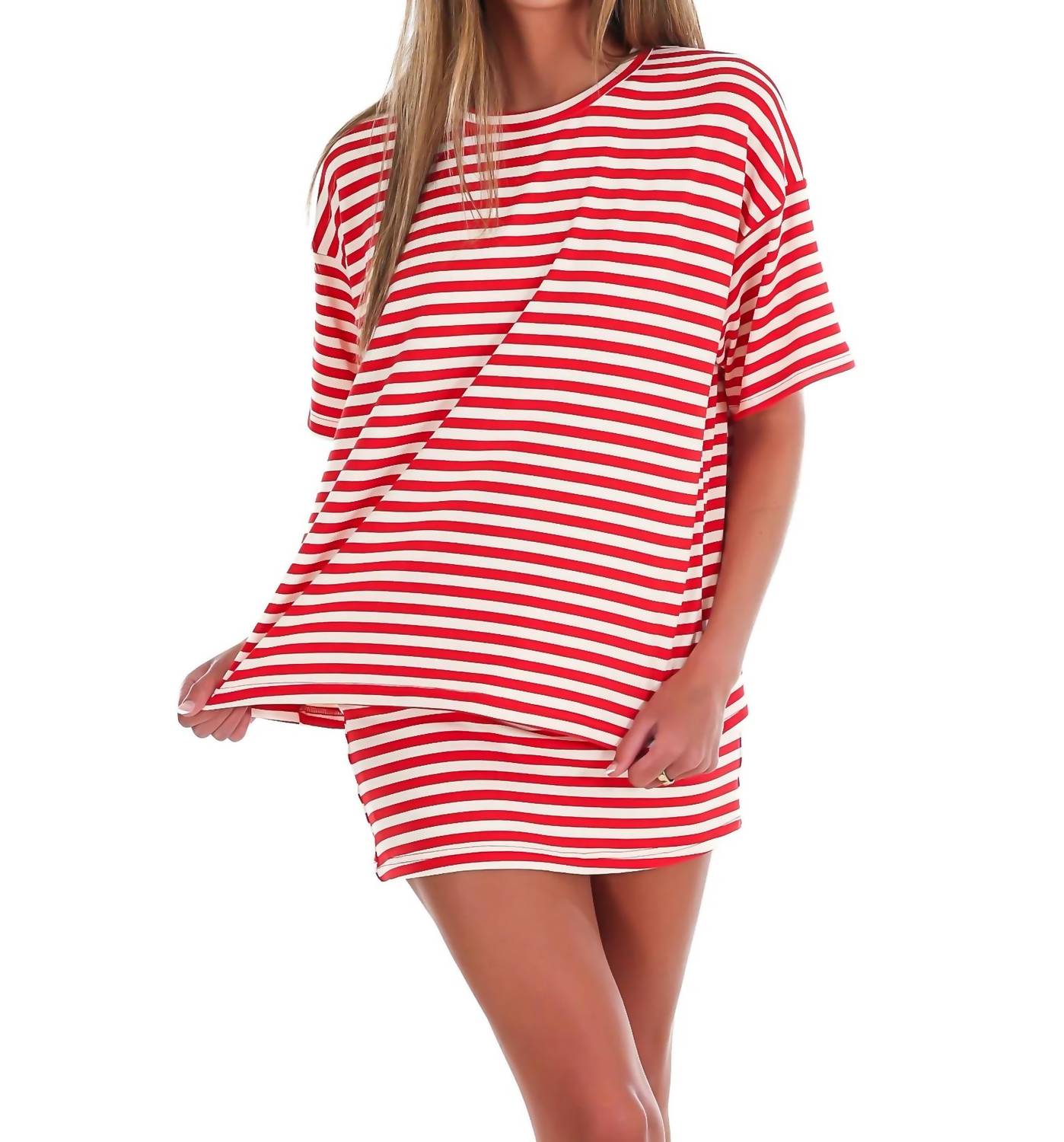 Le Lis - Women's According To You Stripe Two Piece Set