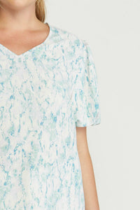 entro Watercolor Puff Sleeve Blouse in green - women's blouse - view 5