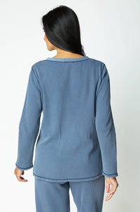 Escape By Habitat - Waffle Knit Henley Tee