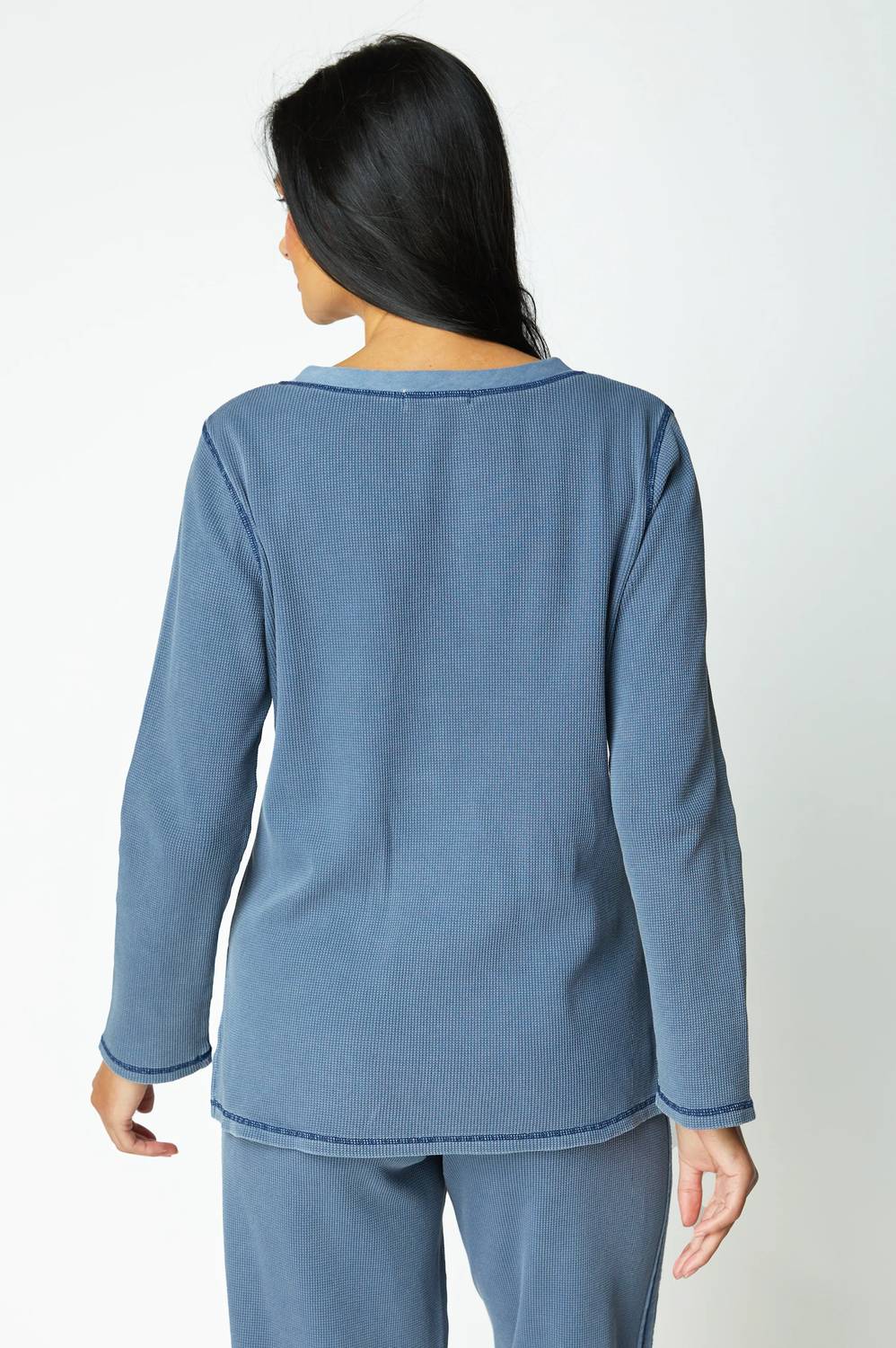 Escape By Habitat - Waffle Knit Henley Tee