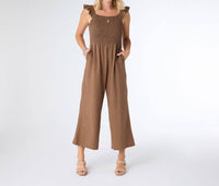 Coco + Carmen - Kohde Wide Leg Smocked Jumpsuit