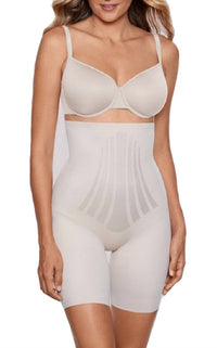 Miraclesuit Modern Miracle Lycra Fitsense Hi-waist Thigh Slimmer Shapewear in beige - women's intimate