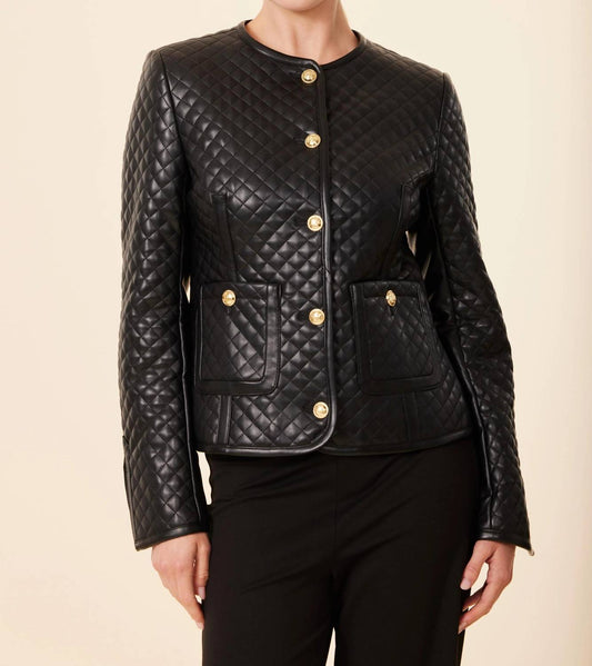 Dolce Cabo - Faux Leather Quilted Jacket
