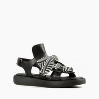 ALL BLACK Women's Bowlace Sandals in black - women's sandal - detail view