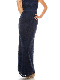 Aidan Mattox - Sleeveless Embroidered Lace Dress