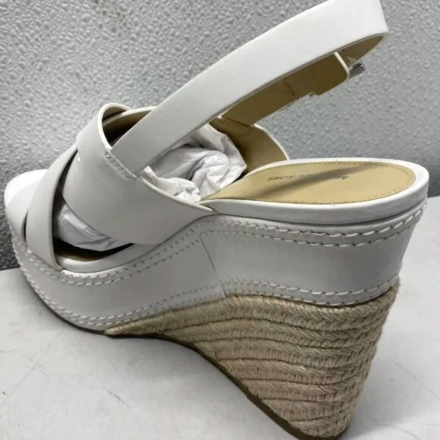 MICHAEL KORS Women's Leather Slingback Sandals in white - women's sandal - view 5