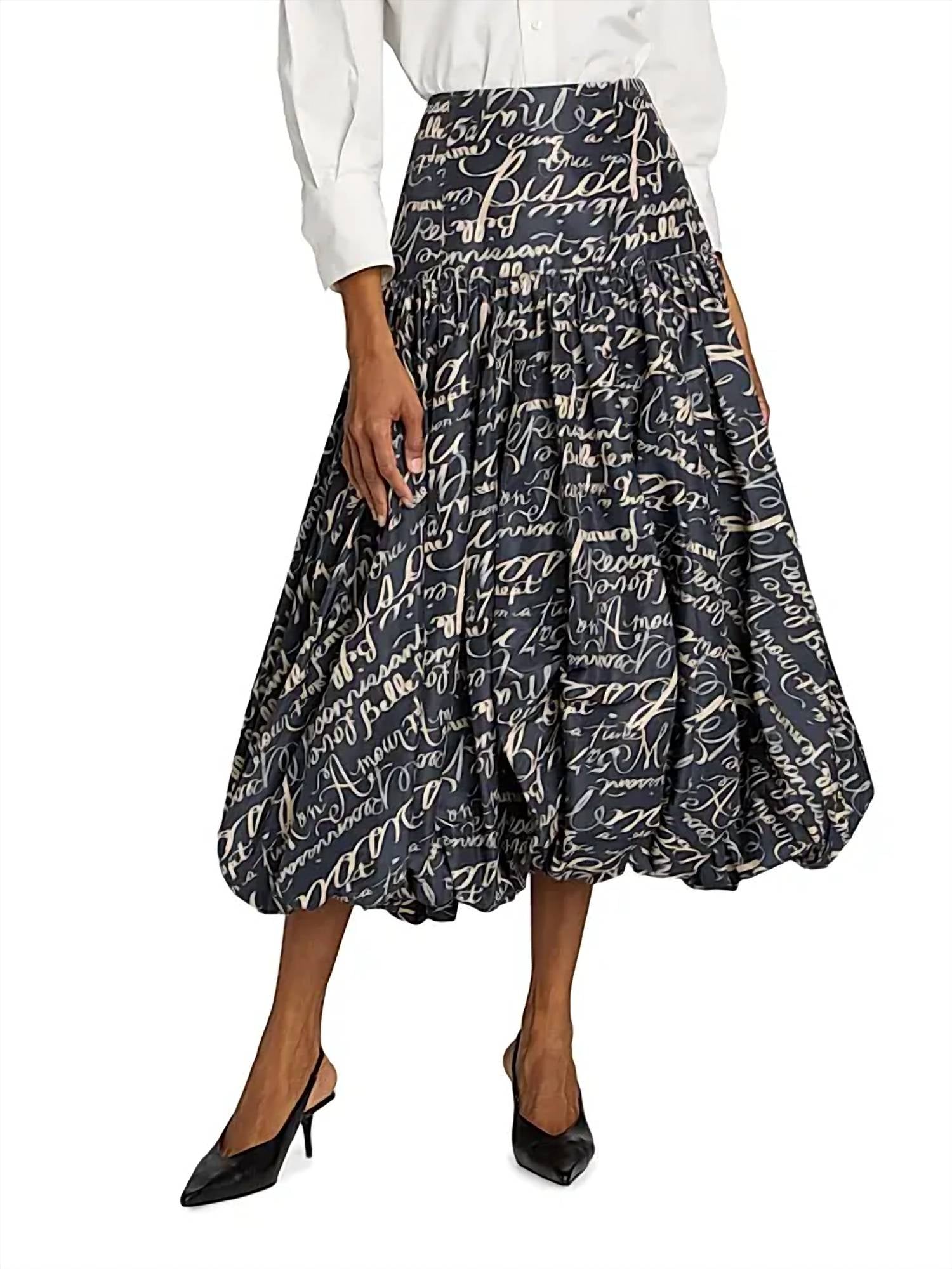 Cinq A Sept - Ellah Love Journal Bubble-hem Skirt