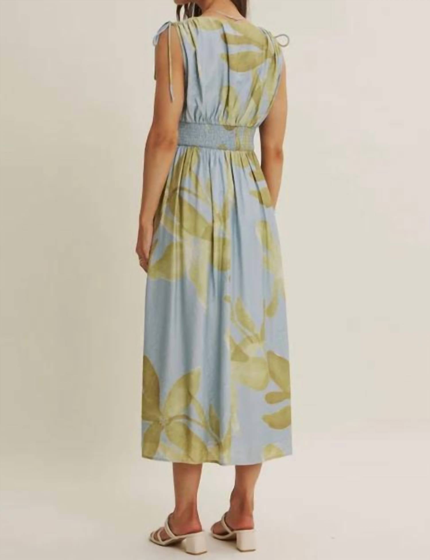 In February - Willow Shoulder Cutout Floral Midi Dress