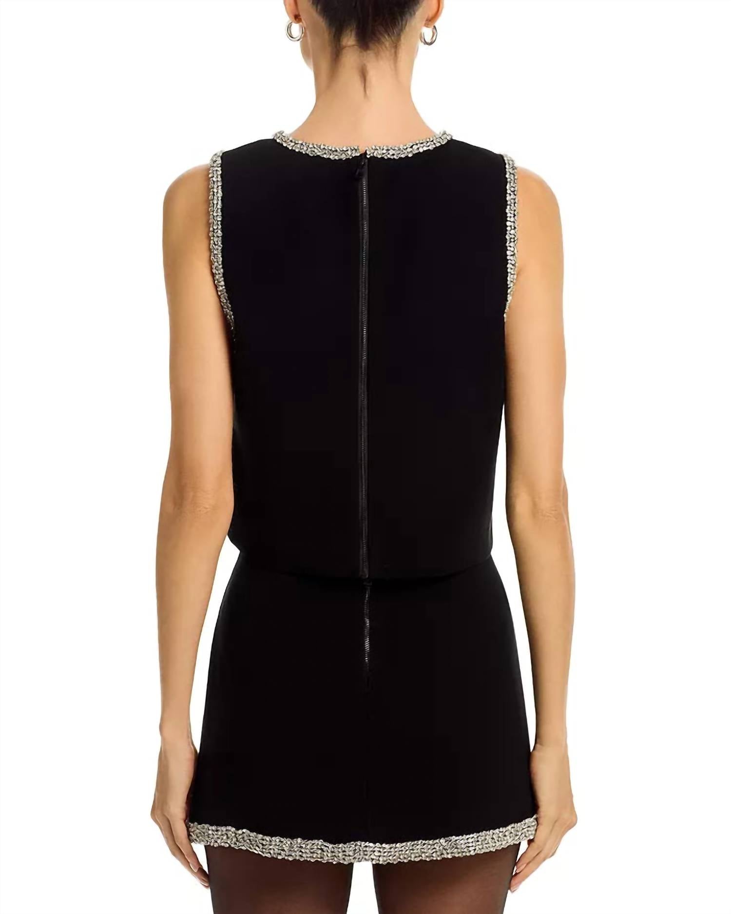 Alice + Olivia - Amal Embellished Boxy Tank Top
