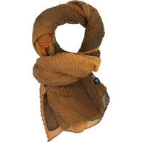 V. FRAAS Women's Ombre Plisse Scarf in winter moss - women's scarf - detail view
