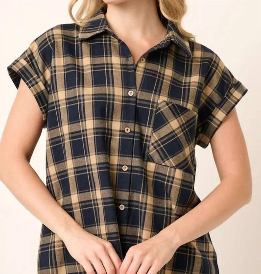 Mittoshop - Checkered Plaid Print Shirt