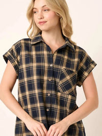 Mittoshop - Checkered Plaid Print Shirt