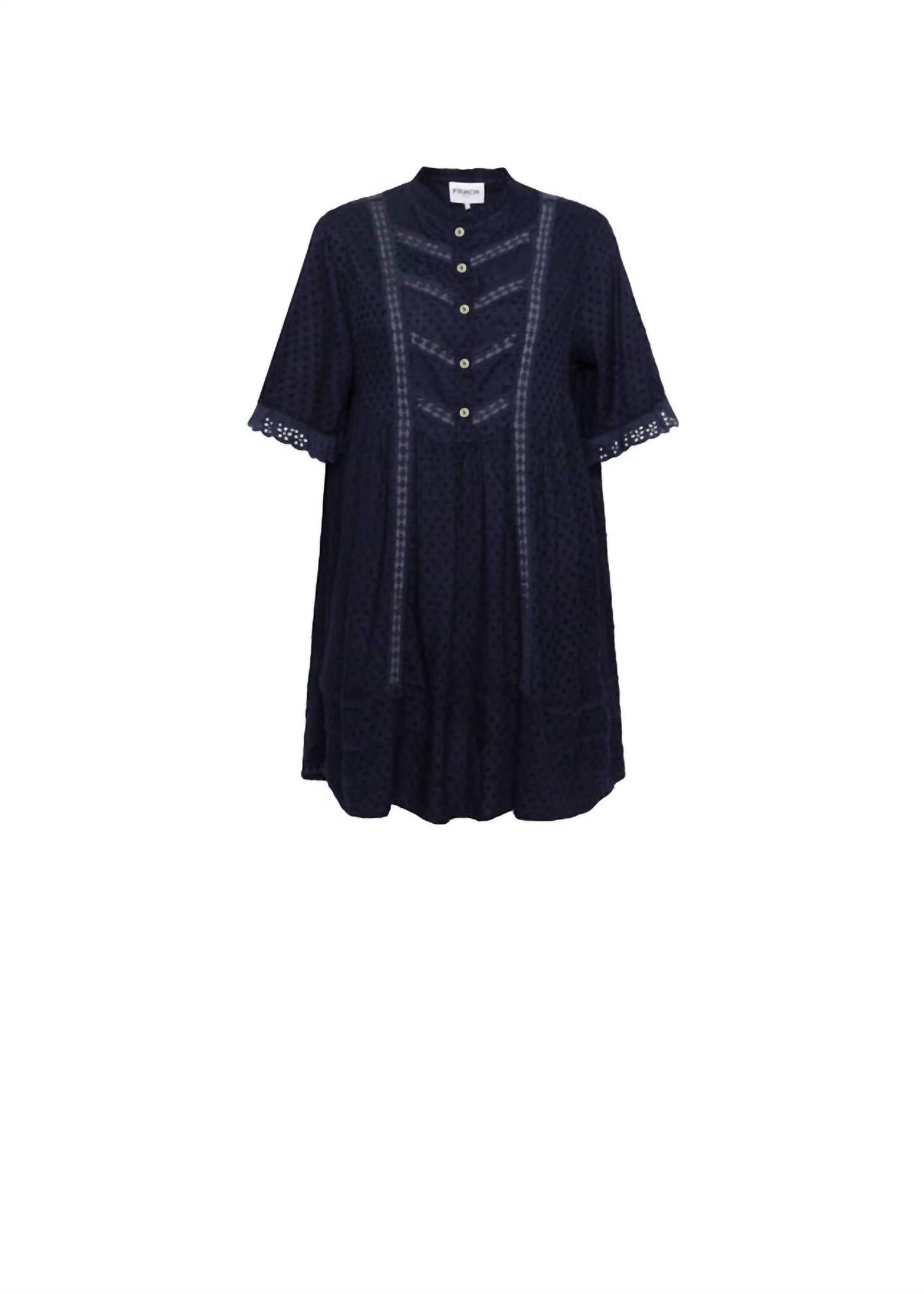 FRNCH Women's Anny Woven Dress in blue marine - women's dress - view 6