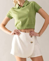 Urban Daizy - Cropped Polo Shirt