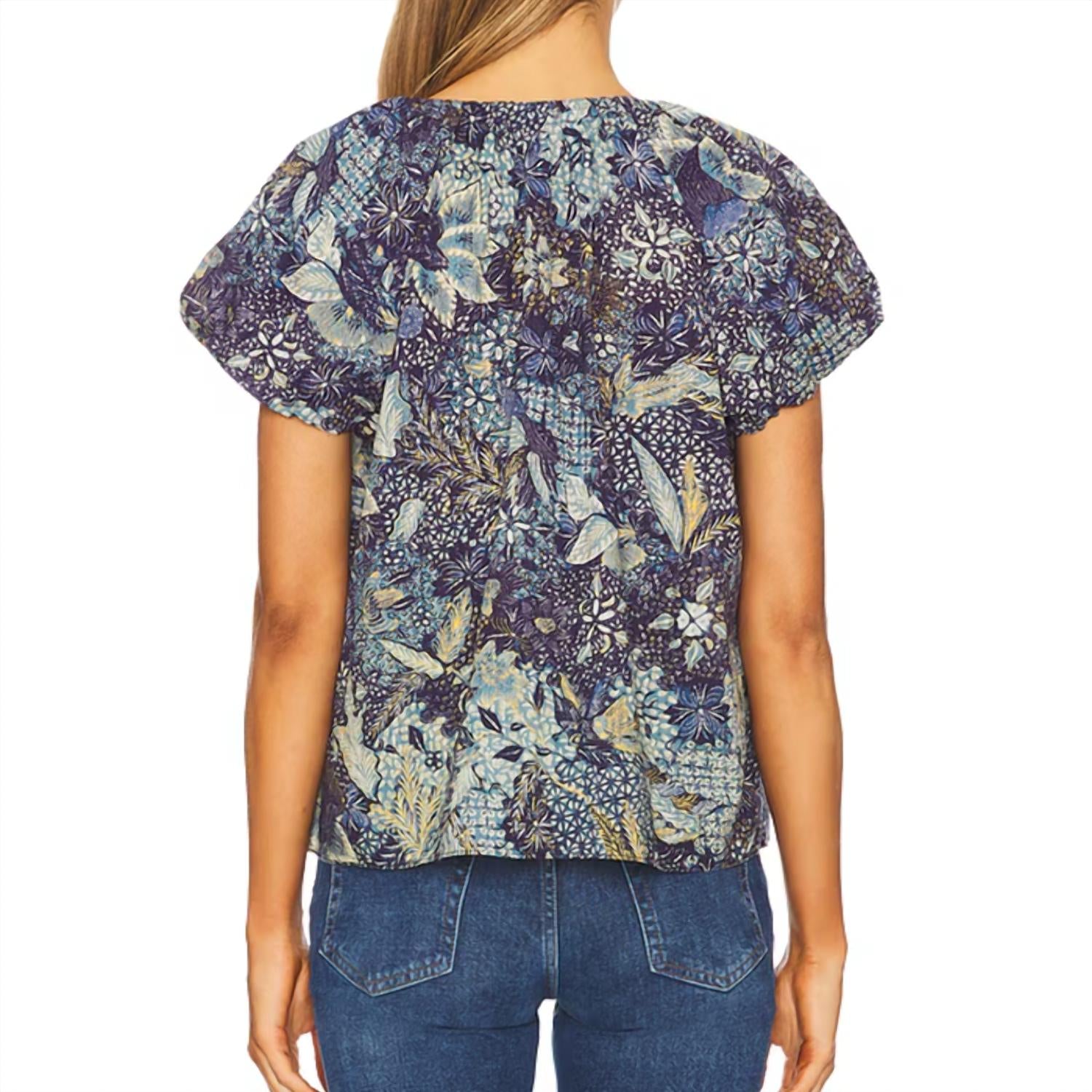 Ulla Johnson Women's Issa Top in portofino - women's blouse - detail view