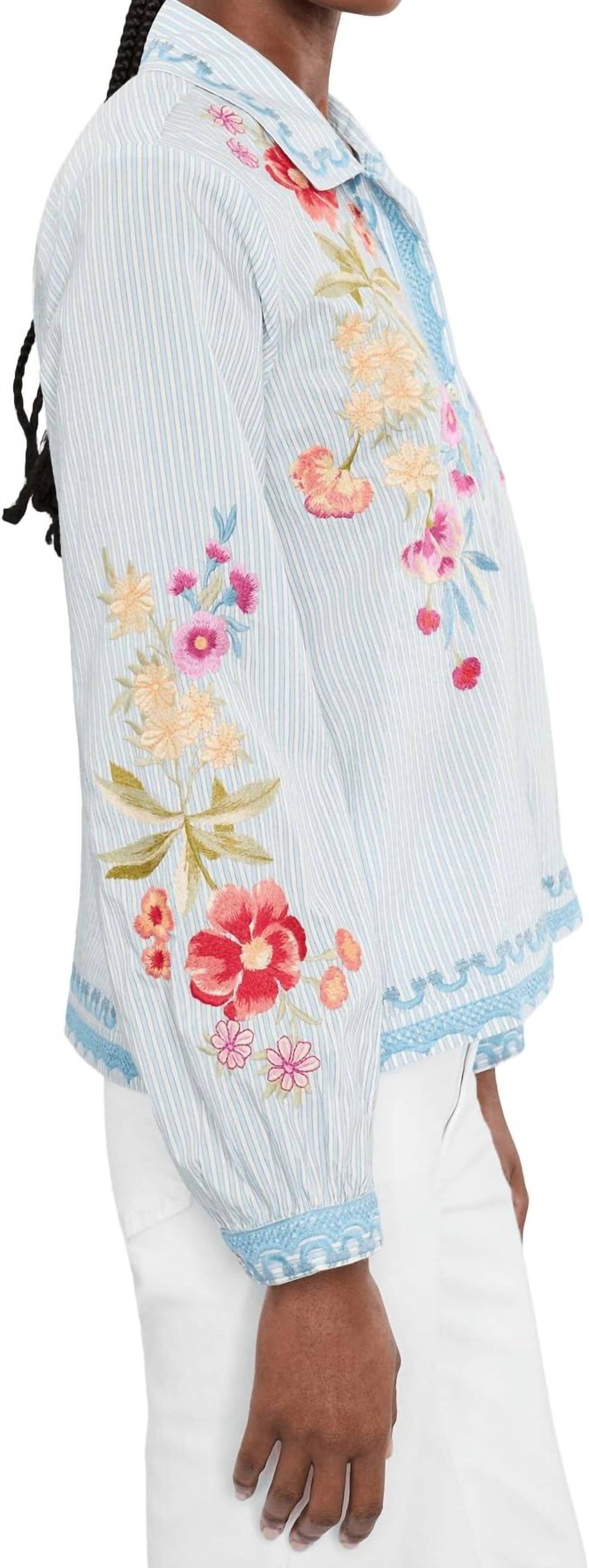 Johnny Was - Angela Open Neck Shirt