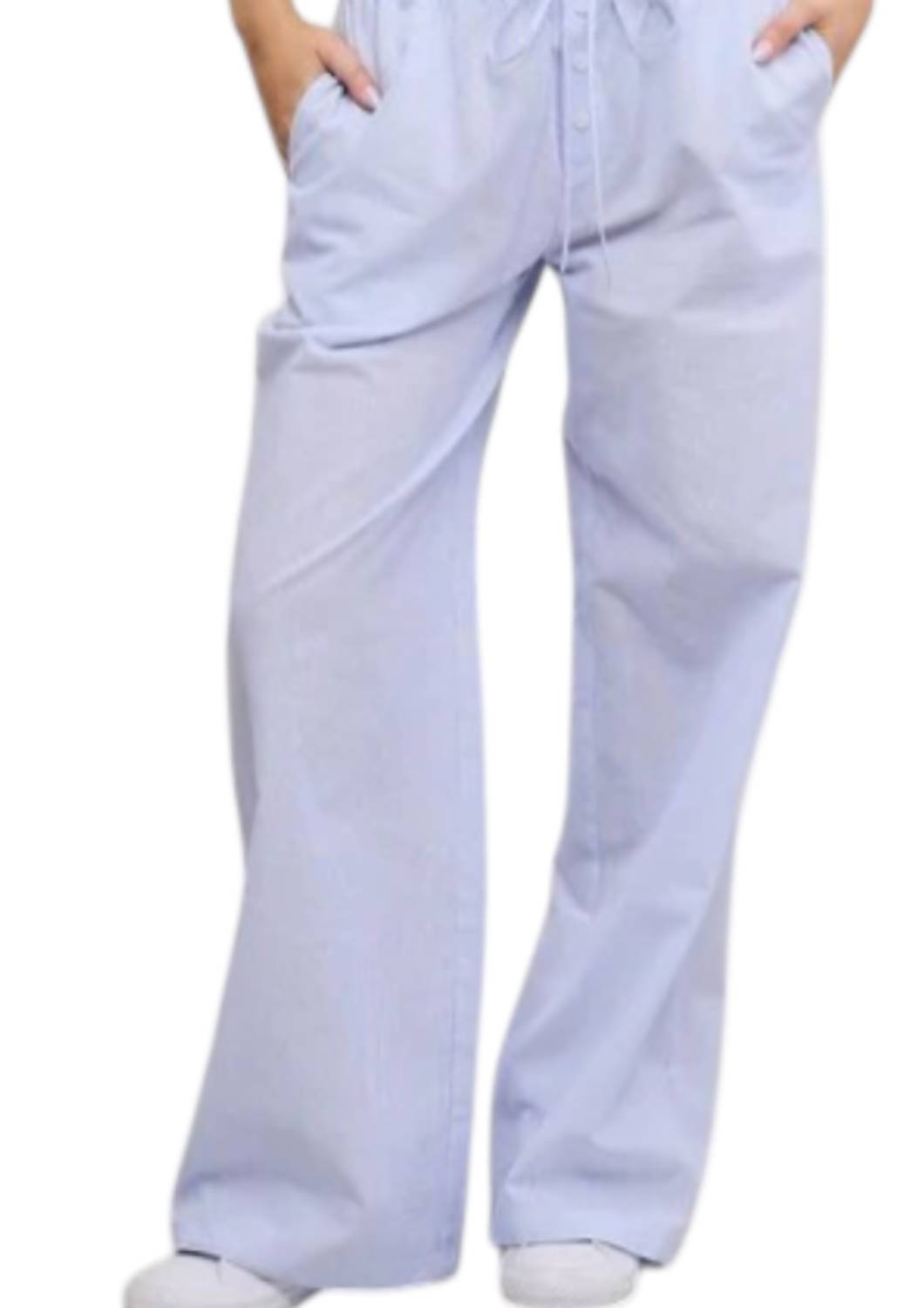 Mimosa Boxer Style Pajama Pant in blue - women's pants - detail view