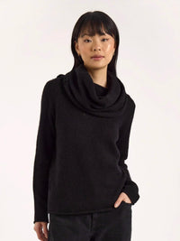 Brodie Cashmere - ESTELLE SPARKLE HOODED COWL NECK SWEATER