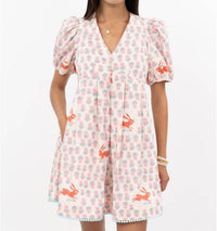 Uncle Frank - Running Rabbit Mini Dress