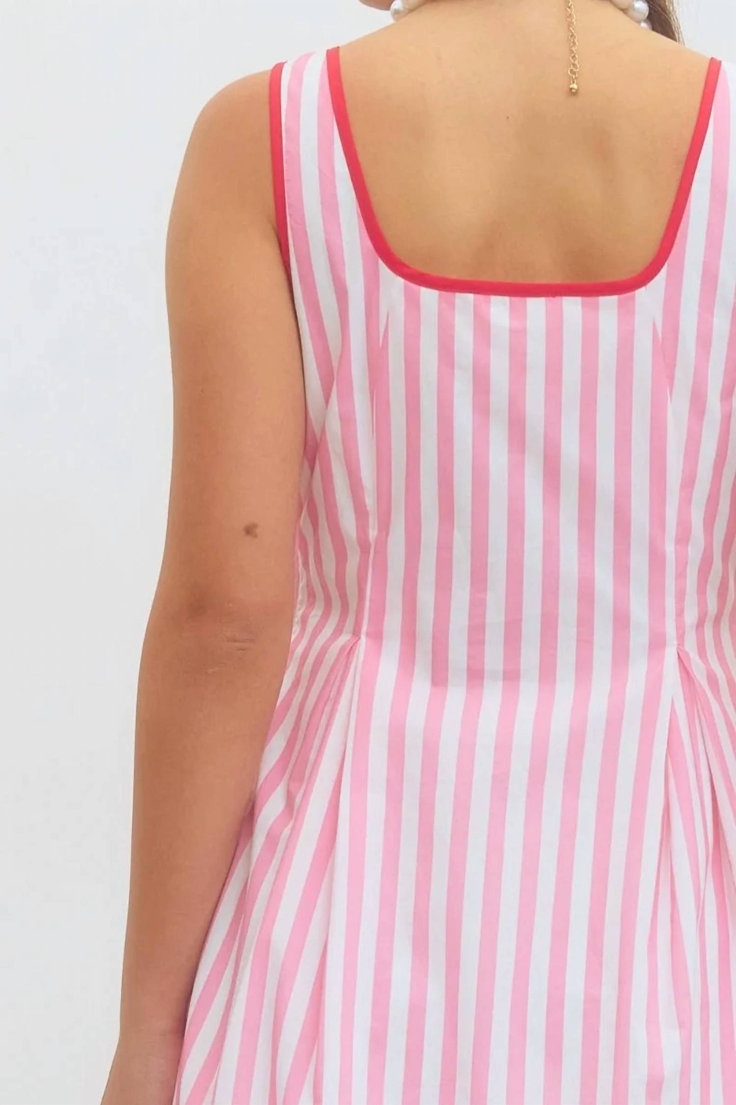 Entro - Bailey Striped Sleeveless Midi Dress