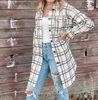May Blue - Mila Plaid Jacket
