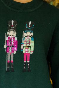 Mainstrip - Noelia Embroidered Patchwork Nutcracker Sweater