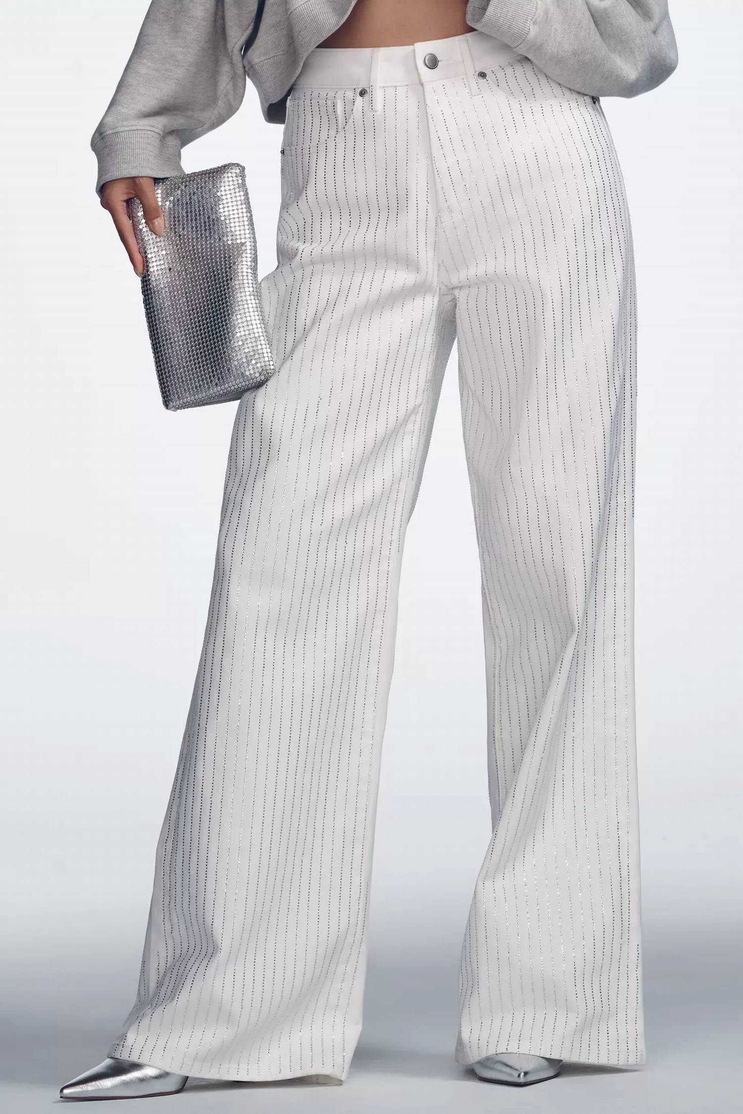 Good American - Sparkle-lined Good Ease Relaxed Jeans