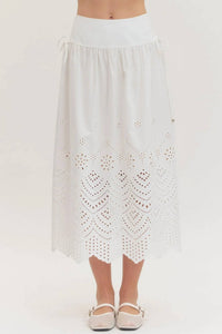 Entro - Women's Embroidered Midi Skirt