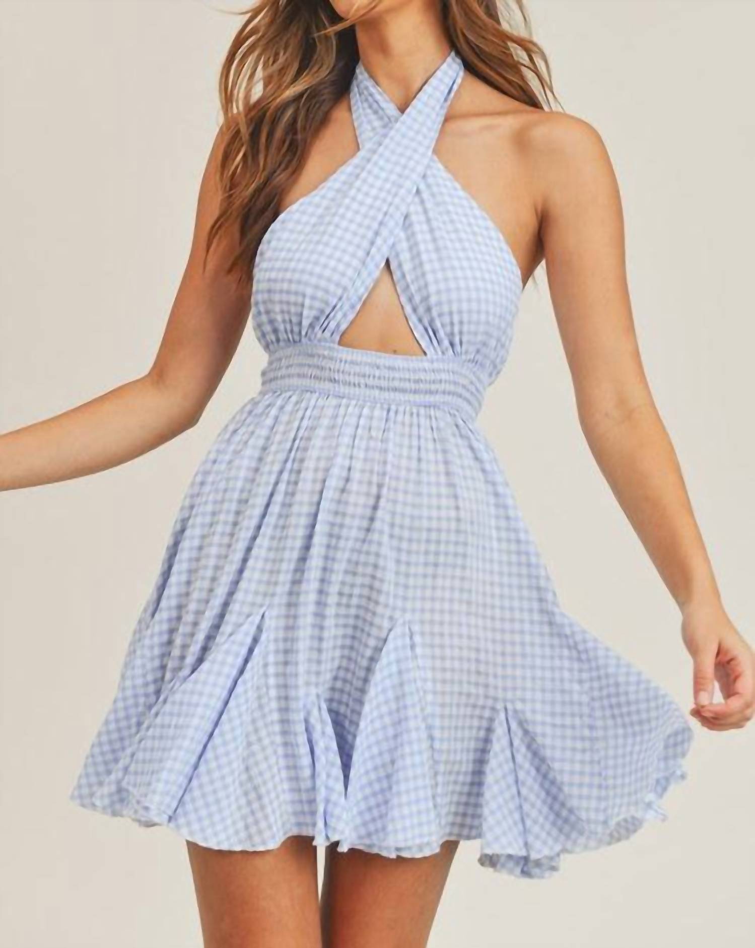Mable - Halter Neck Mini Dress