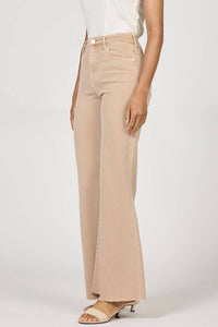 DEAR JOHN DENIM Fiona High Rise Wide Leg Jeans in warm taupe 1 - women's jeans - detail view