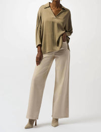 Joseph Ribkoff - V-neck Collar Long Sleeve Top